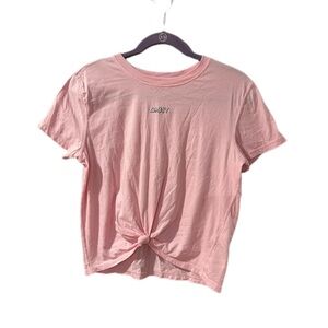 DKNY Light Pink Knotted Tee